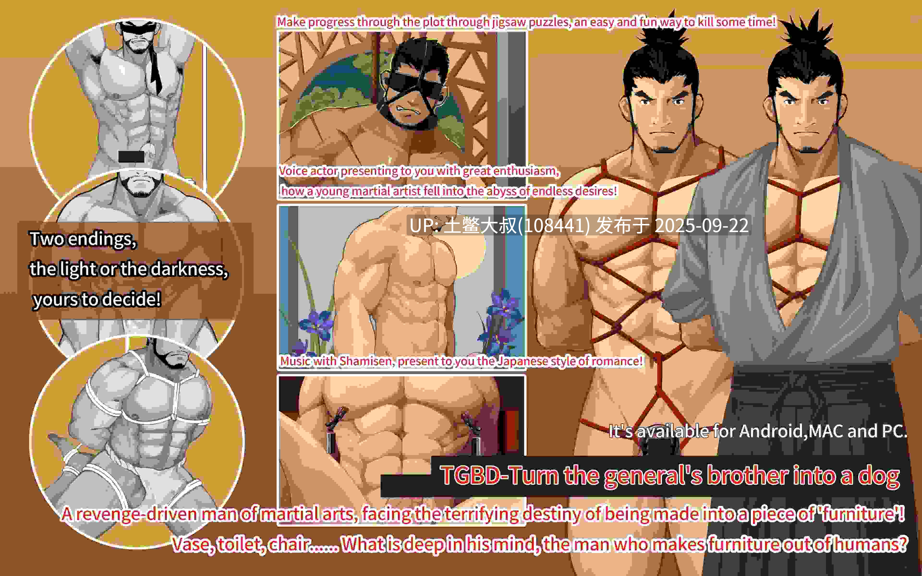 【2D日式SLG 拼图类小游戏 官方中文】TGBD把将军的兄弟变成狗 TGBD-Turn the general's brother into a dog [v1.02]-第3张图片-萌站