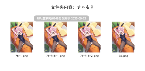 赞助图9月37.6G  Caばりあ Fukuro袋子 Torino すゃもり なかしよん なまひゆ ひみつ ぴろ瀬 ほうき星 ぽんにゅ みこ酢 りーふぱいザウルス カントク モミ兄弟 文件夹截图 最中かーる 睦月にゃふ 絆-Kizuna 緑風マルト 茶乃ひより 萩-第6张图片-萌站