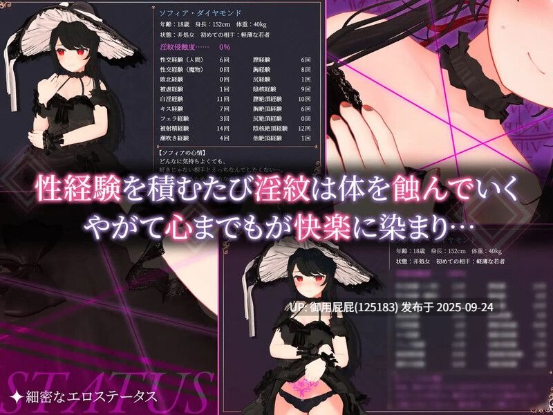 [回合RPG/汉化] 索菲娅与巴比伦的淫纹～孤高天才魔导士的堕落～ ソフィアとバビロンの淫紋~孤高なる天才魔導士の堕落~ v1.0 AI汉化版+全回想存档 [1.50G]-第5张图片-萌站