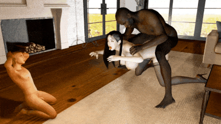 【3D 动画】3961.Vam-Busty 女士在她儿子面前与一名黑人男子打架（第 1 部分）[舟合3961]-第2张图片-萌站