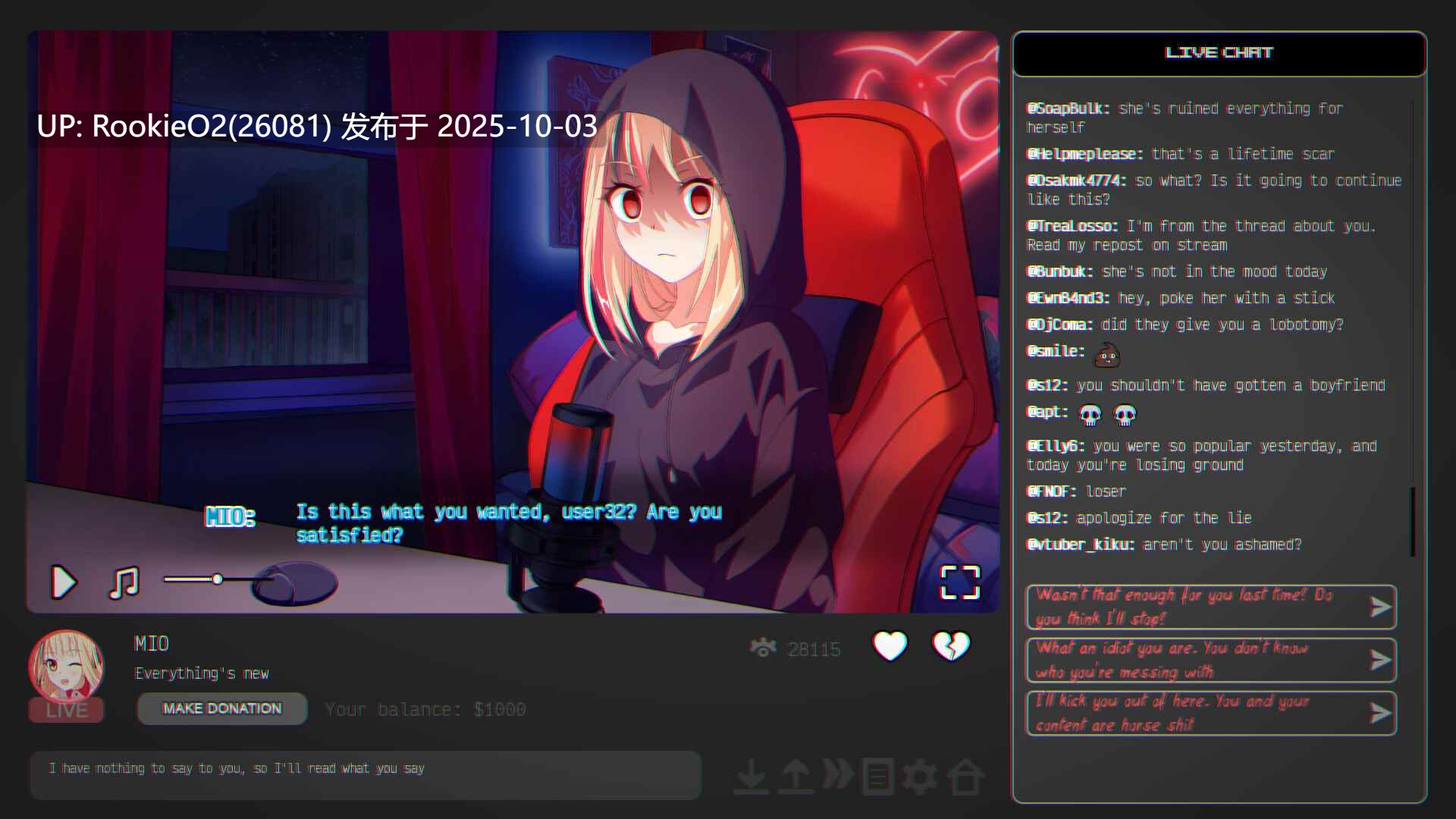 [互动SLG/中文/2D/动态CG/白嫖/免费游戏/正经游戏] 我恨我的女直播主/I Hate My Waifu Streamer Build.20094224 官方中文版 [800M/新作]-第8张图片-萌站