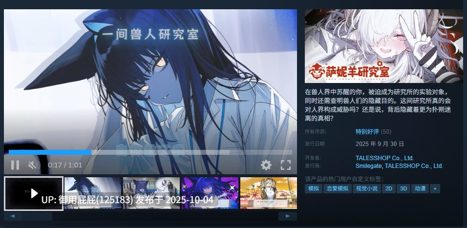 [亚洲风神作/新作] 萨妮羊研究室 Sani Yang's Laboratory  v2025.09.30 Steam官中步兵版 [12.20G]