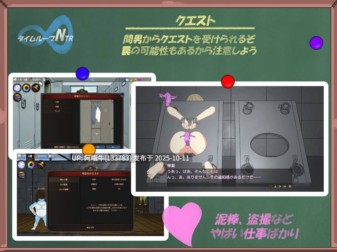 【日系/学院/SLG/互动/机翻】时间循环NTR Time Loop NTR [v1.40] [Kegani Laboratory][2.20G]【序号4111】-第5张图片-萌站