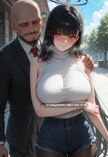 【2d图包】碧蓝档案-调月莉音 293p  系列大结局，调月莉音原来才是玩得最花的那个，当面ntr，穿着兔女郎装群p，太涩了！-第4张图片-萌站