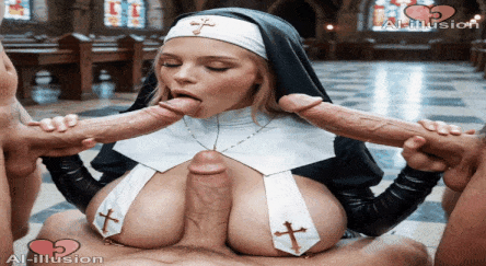 15.[3DAI动画][Ai illusion] 在教堂服务的性感修女 1 Sexy nun serving in the church 1 [视频15]-第4张图片-萌站
