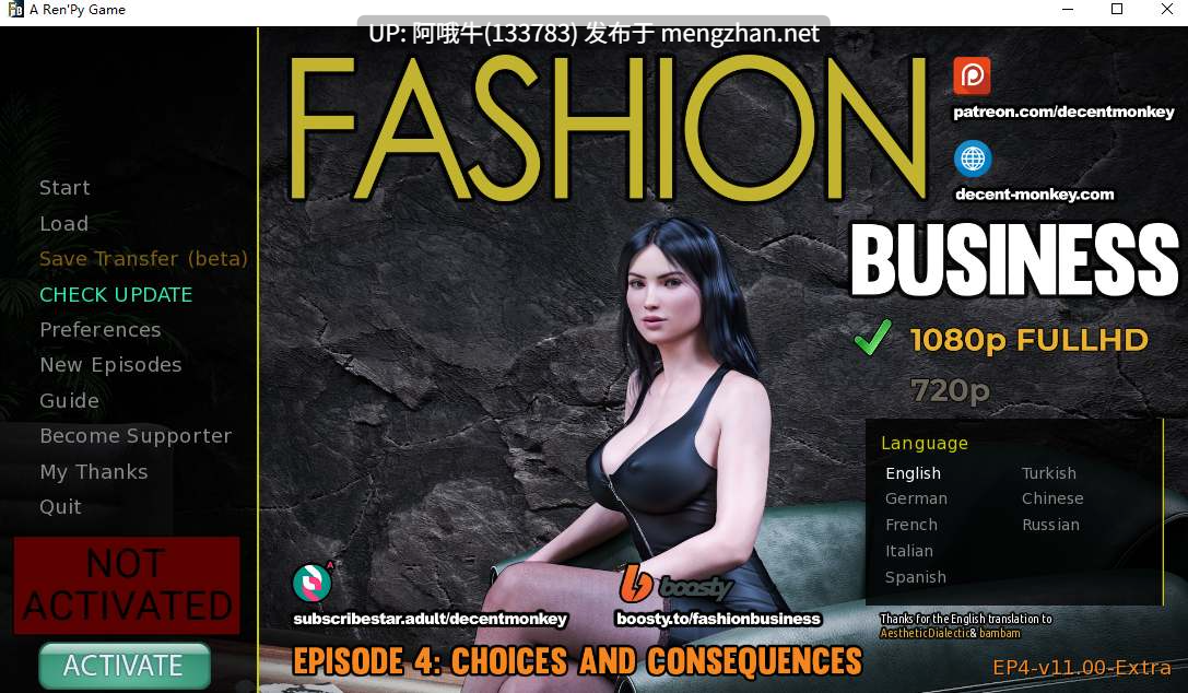 【3D/大作/互动/腐败/BDSM/SLGP/C机翻/安卓生肉】 Fashion Business [Ep.5 v1.01 Extra] [DecentMonkey][53G]【序号4466】-第2张图片-萌站