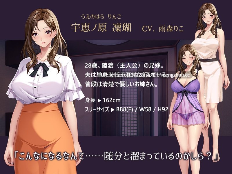 【PC/ADV/汉化】欲求不満な兄嫁の誘惑～俺の知る兄嫁は、優しい貞淑妻だったのに！？～-第7张图片-萌站