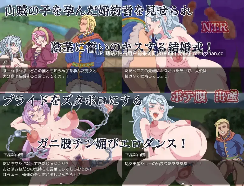 [高贵女帝母猪阿黑颜调教][种付妊娠西瓜肚堕落] 山贼任务外传 山賊クエスト外伝 メス豚たちの挽歌 v1.0 -第4张图片-萌站