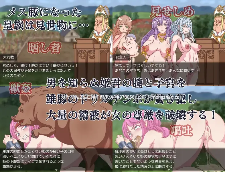 [高贵女帝母猪阿黑颜调教][种付妊娠西瓜肚堕落] 山贼任务外传 山賊クエスト外伝 メス豚たちの挽歌 v1.0 -第6张图片-萌站