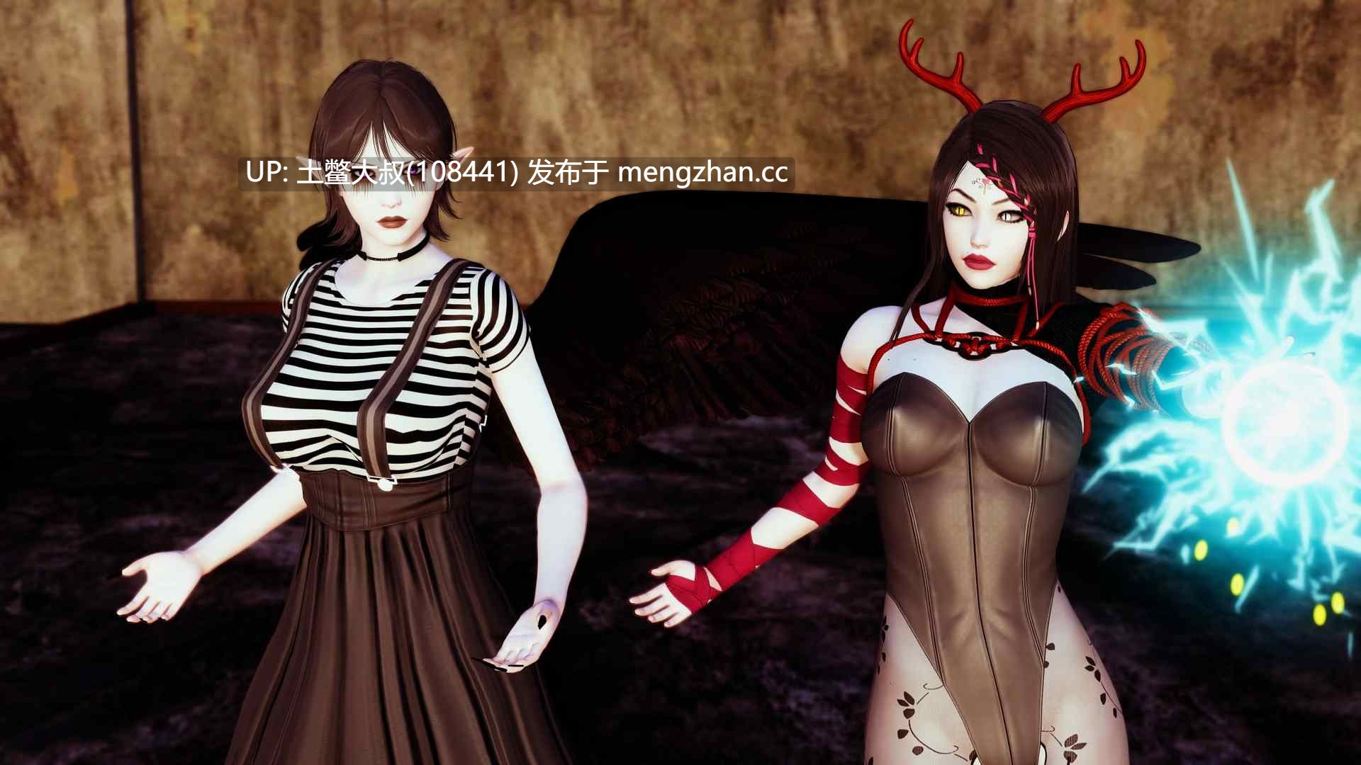 【3D亚洲SLG 怪物女孩 futa主角 女同 幻想 机翻】哥特屋 GothHouse [Ch.1] 1.1GB