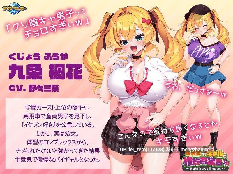 【PC/ADV/汉化】生意気な巨乳ギャルと性行為実習！？～実は処女なんて言えないし～-第2张图片-萌站