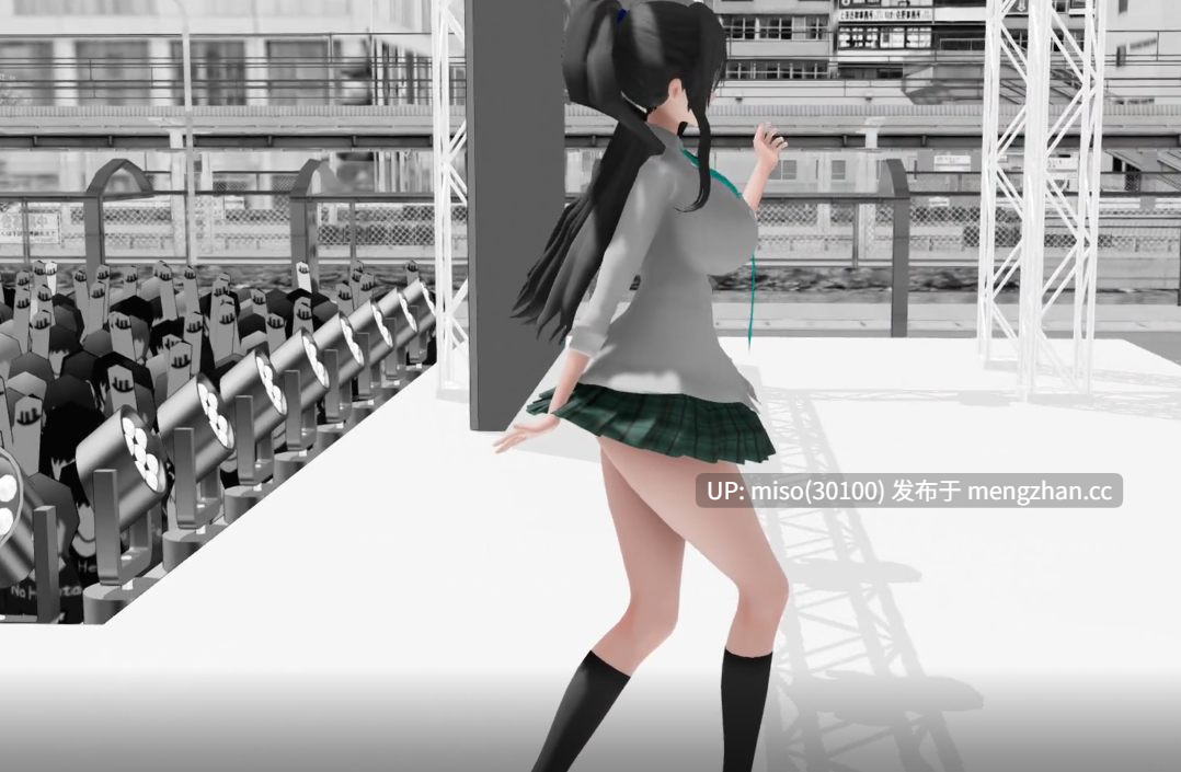 9.巨乳JK的舞台表演