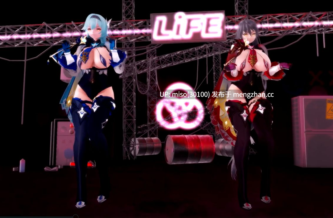16.Iwara - Eula and Velvet - 【Lip & Hip】 -第3张图片-萌站