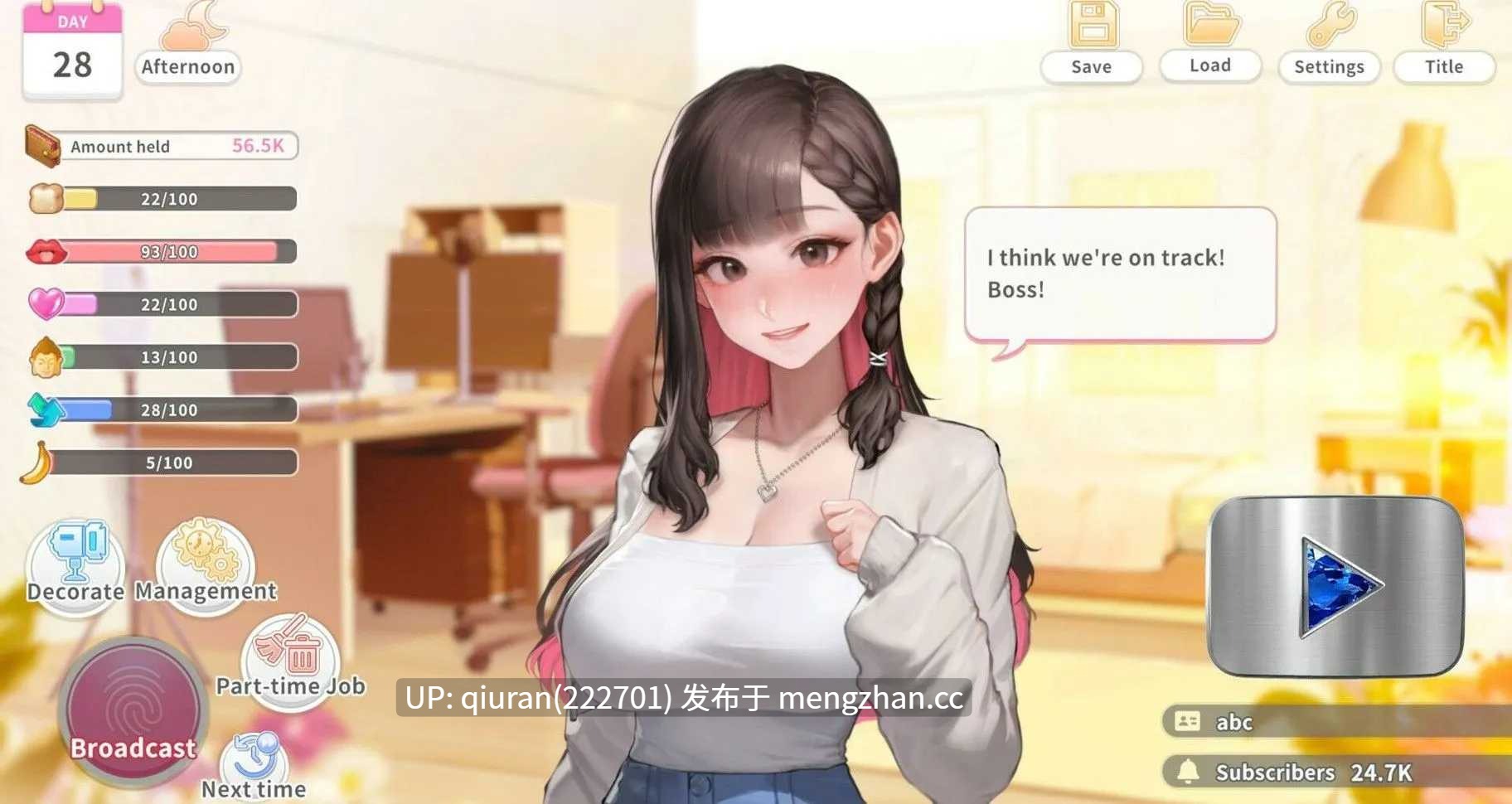 更新[养成互动SLG/动态] 直播开始！VTuber出道指南 Streaming ON! VTuber Training v1.0.2 官中步兵版 [700M]-第4张图片-萌站