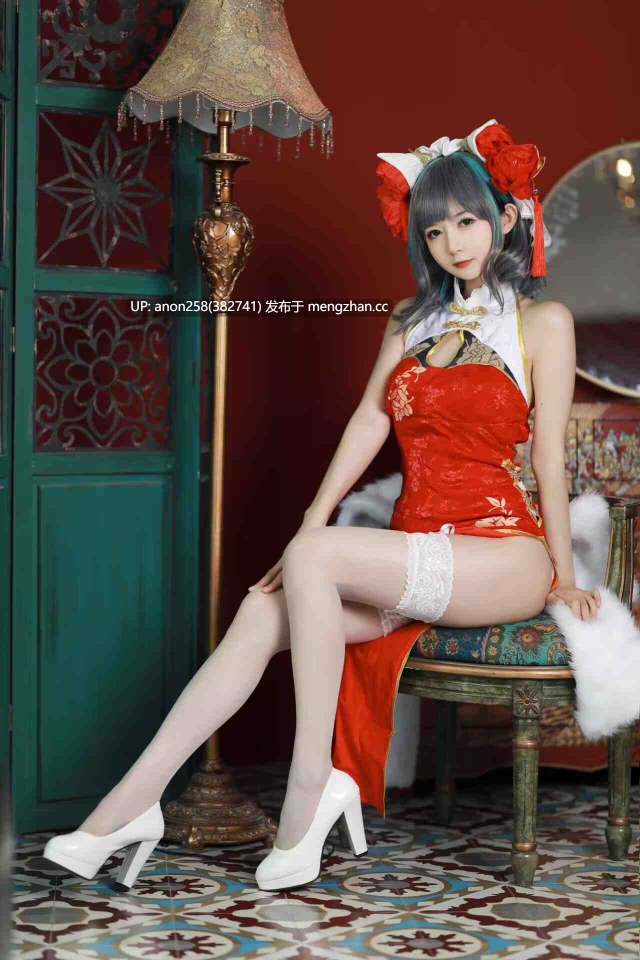 51酱 - 碧蓝航线 柴郡新春旗袍 [12P 55M][度盘]-第2张图片-萌站