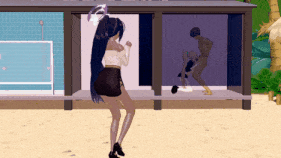 新作-Asuna, Karin silhouette sex dance - short hair (no blur)