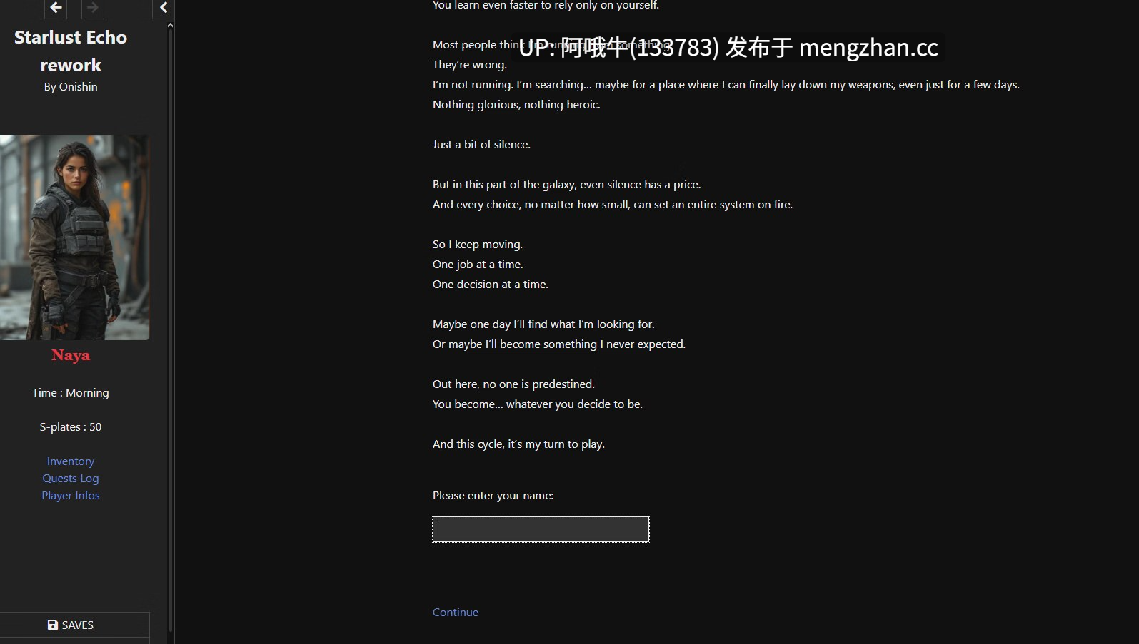 【html浏览器机翻/小游戏/文字视觉小说/PC】星欲回声 Starlust Echo [Rework v0.1] [Onishin]【3.92M】【序号5237】-第2张图片-萌站