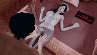[3D动画/VAM] 小梦：徐欣婚纱 极品黑丝御姐传教士体位爆肏中出 [900M]