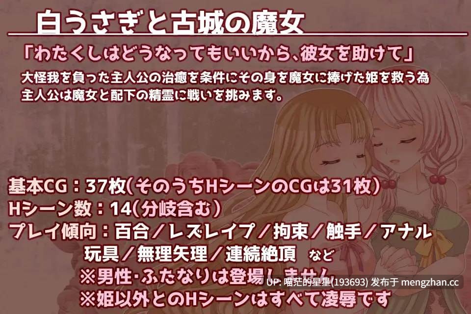 ✅社团名：#たゆまぬイト  ▫️名称：白兔与古城魔女 ▫️原名：白うさぎと古城の魔女 ▫️版本：——— 萌站植入