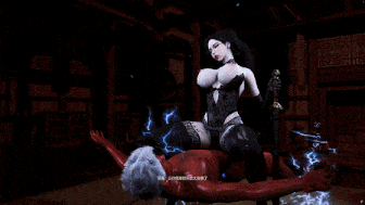 [3D动画/VAM] fengying：猎魔战败 性感黑丝御姐战败沦为恶魔的母狗肉便器 [2.5G]