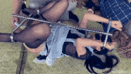 绳精病bondagetea 高跟女仆十字金属禁锢调教