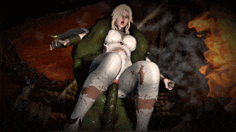 [3D动画/VAM] 小风：CZERN-2v 金发巨乳御姐兽人巨根侵犯中出 [1.9G]-第5张图片-萌站