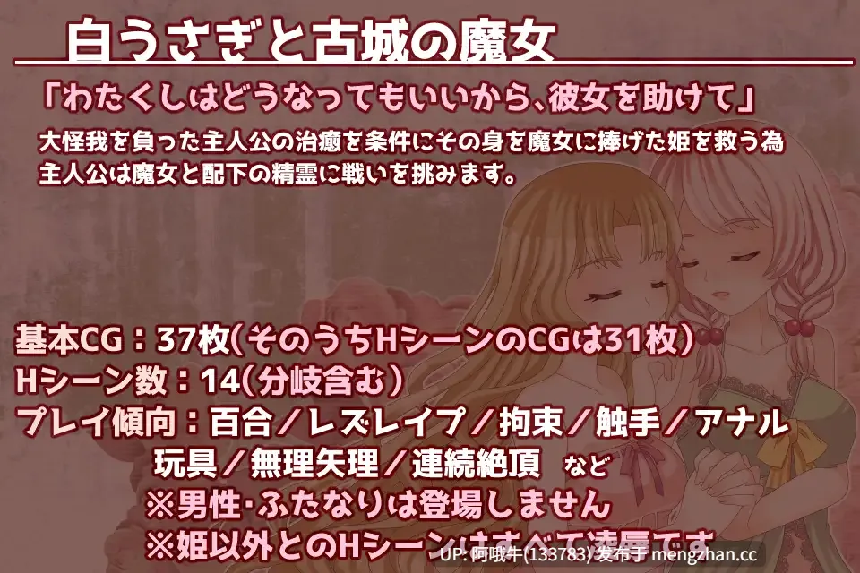 【日系/RPG/机翻/百合/PC/萌站内植】白兔与古城魔女 白うさぎと古城の魔女 Mtool机翻【1.33G】【序号5494】-第3张图片-萌站 【日系/RPG/机翻/百合/PC/萌站内植】白兔与古城魔女 白うさぎと古城の魔女 Mtool机翻【1.33G】【序号5494】-第3张图片-萌站