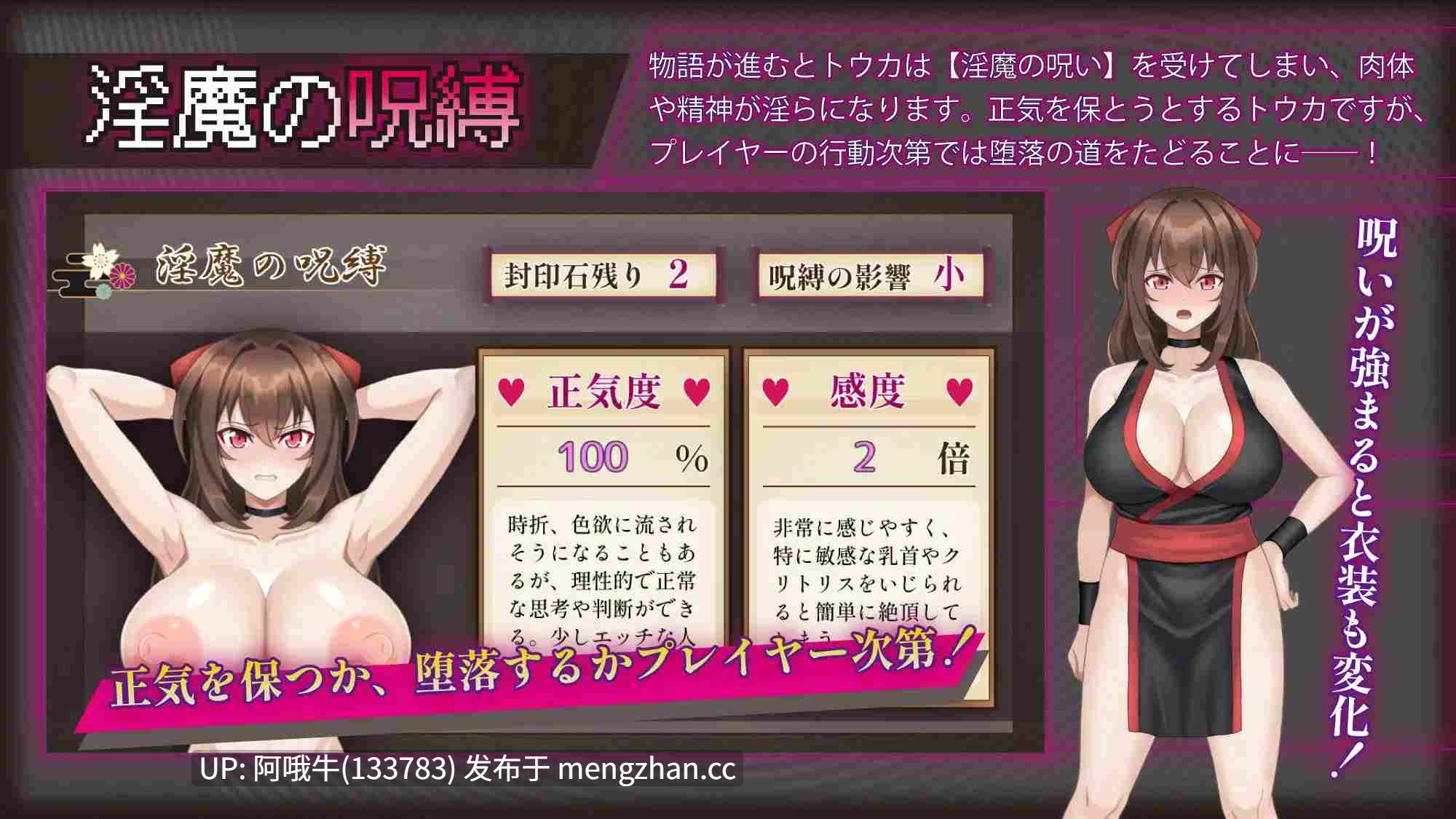 【日系/RPG/精品/机翻/OOO/NTR/PC/萌站内植】赤焰忍者公主透香 -堕落魅魔公主的故事- 紅焔忍姫トウカ -银魔堕落姫譚- Mtool机翻版【1.64G】【序号5534】-第10张图片-萌站