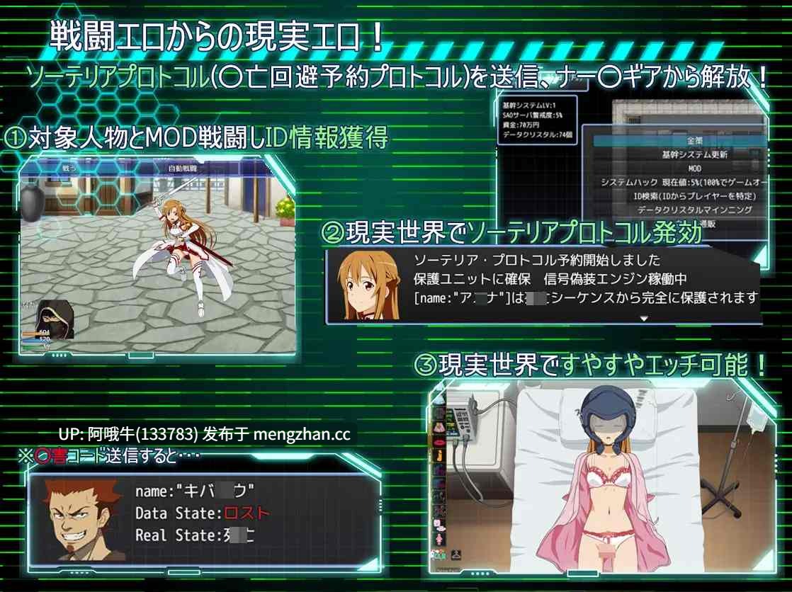 【日式/RPG/机翻/动态CG/PC/萌站内植】 SAO 刀剑神域同人 SA● Ghost Protocol ver1.0 机翻版+全cg [1G]【序号5560】-第2张图片-萌站