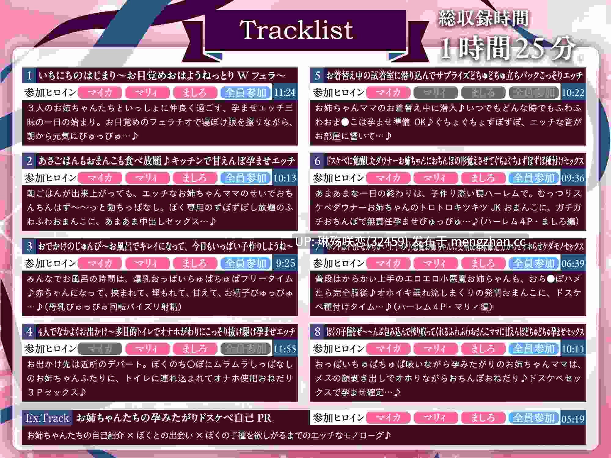 RJ01489302 【简体中文版】【姐姐正太×全篇授孕】授孕确定！姐姐妈妈～与总是谄媚恳求我的种子的超色姐姐们的甜蜜造娃性活～-第7张图片-萌站