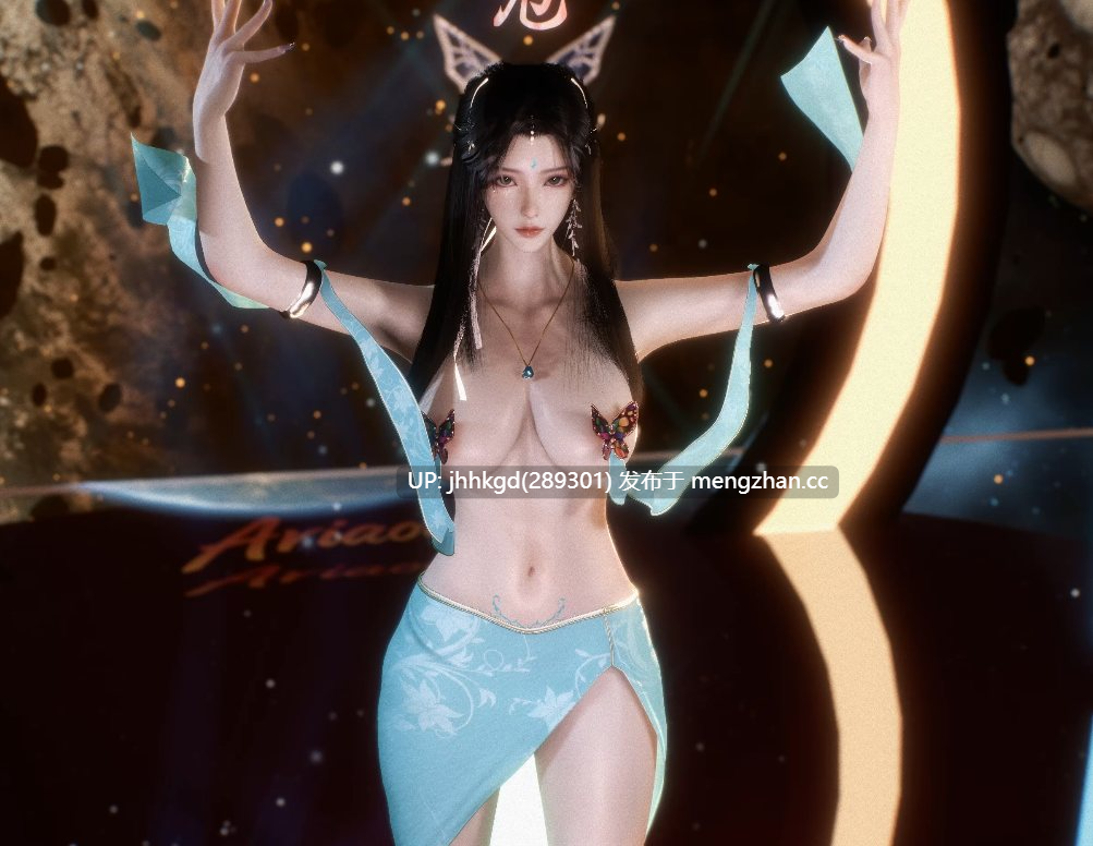 [3D/VAM/国漫/Ariaooo] 清冷仙子清漪的艺术裸舞~A佬的力作，vam技术力的顶峰恐怖如斯  3v（4k）[6G]-第3张图片-萌站