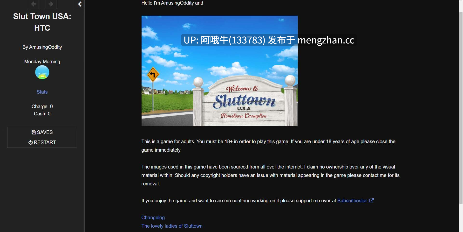 【欧美/html浏览器机翻/文字视觉小说/互动/PC】美国镇：家乡腐败 Sluttown USA Hometown Corruption [v0.54] [10.1G]【序号5877】