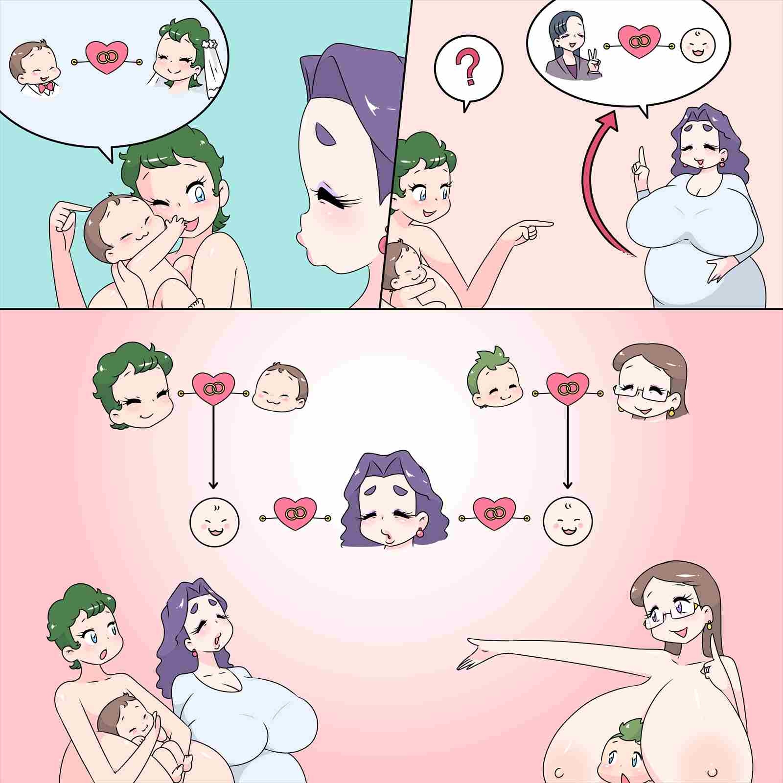 漫画作品ビッグボンバー2合集 小马拉大车,乱伦,群p,产出,怀孕,近亲,结婚,户外,母子,父女,爷女,兄妹,乳交,多人,产奶