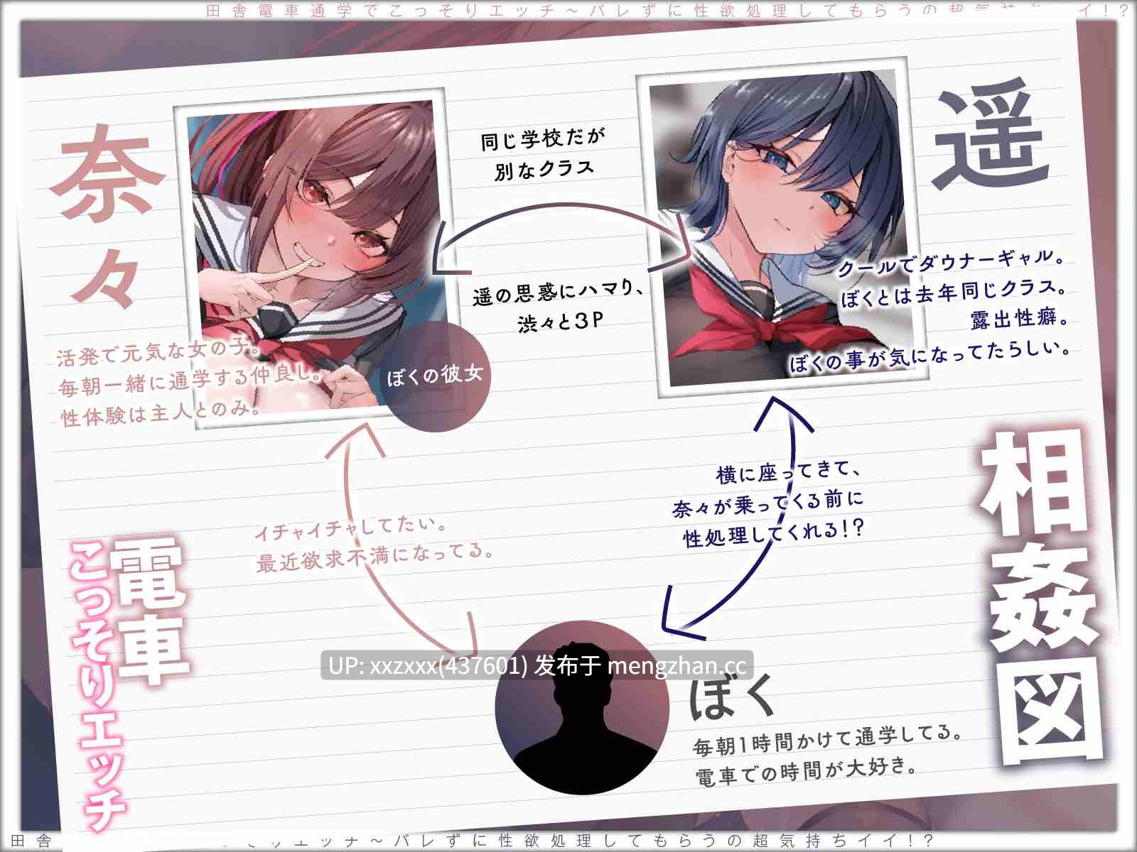 [RJ01524071][陽向葵ゅか / 涼花みなせ]【繁体中文版】【露出×背徳】電車通学でこっそりエッチ～バレずに性欲処理してもらうの超気持ちイイ！?【JKハメ比べ】-第2张图片-萌站
