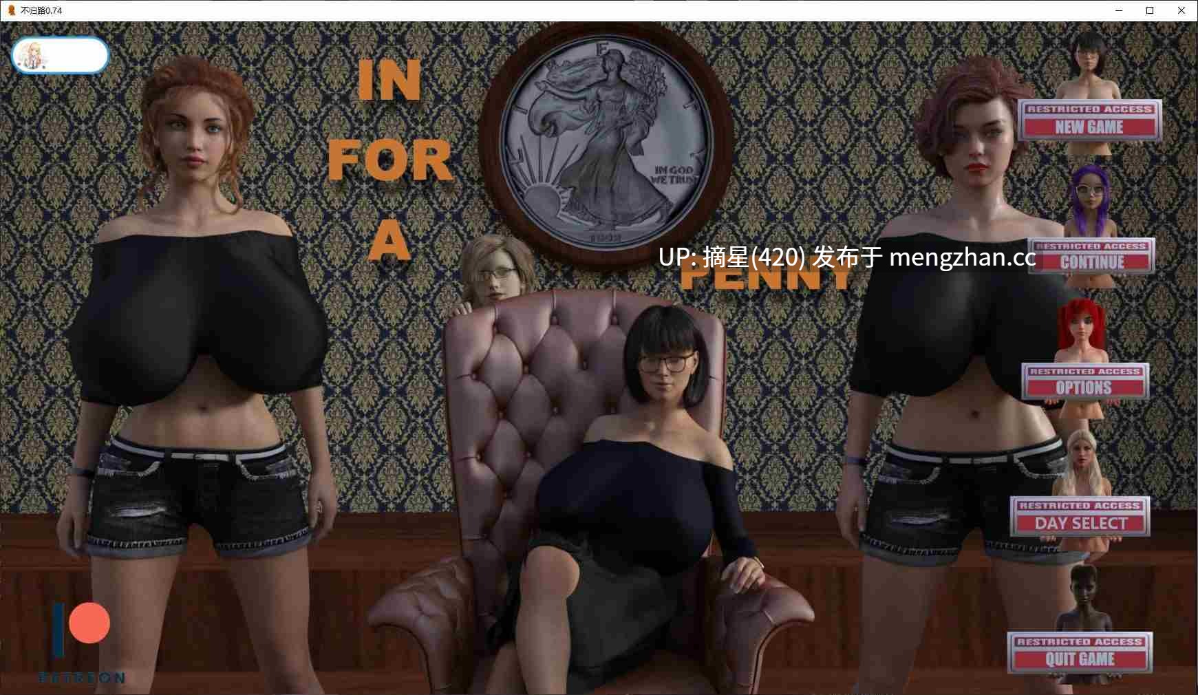 萌站汉化 【欧美SLG/AI汉化/后宫】不归路0.74 AI汉化版【PC/6G/更新】