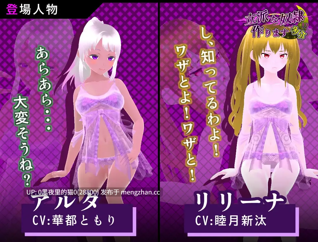 【PC/RPG/3D/女仆/奴隶/风俗泡泡裕】立派な奴○作ります 多分-第3张图片-萌站