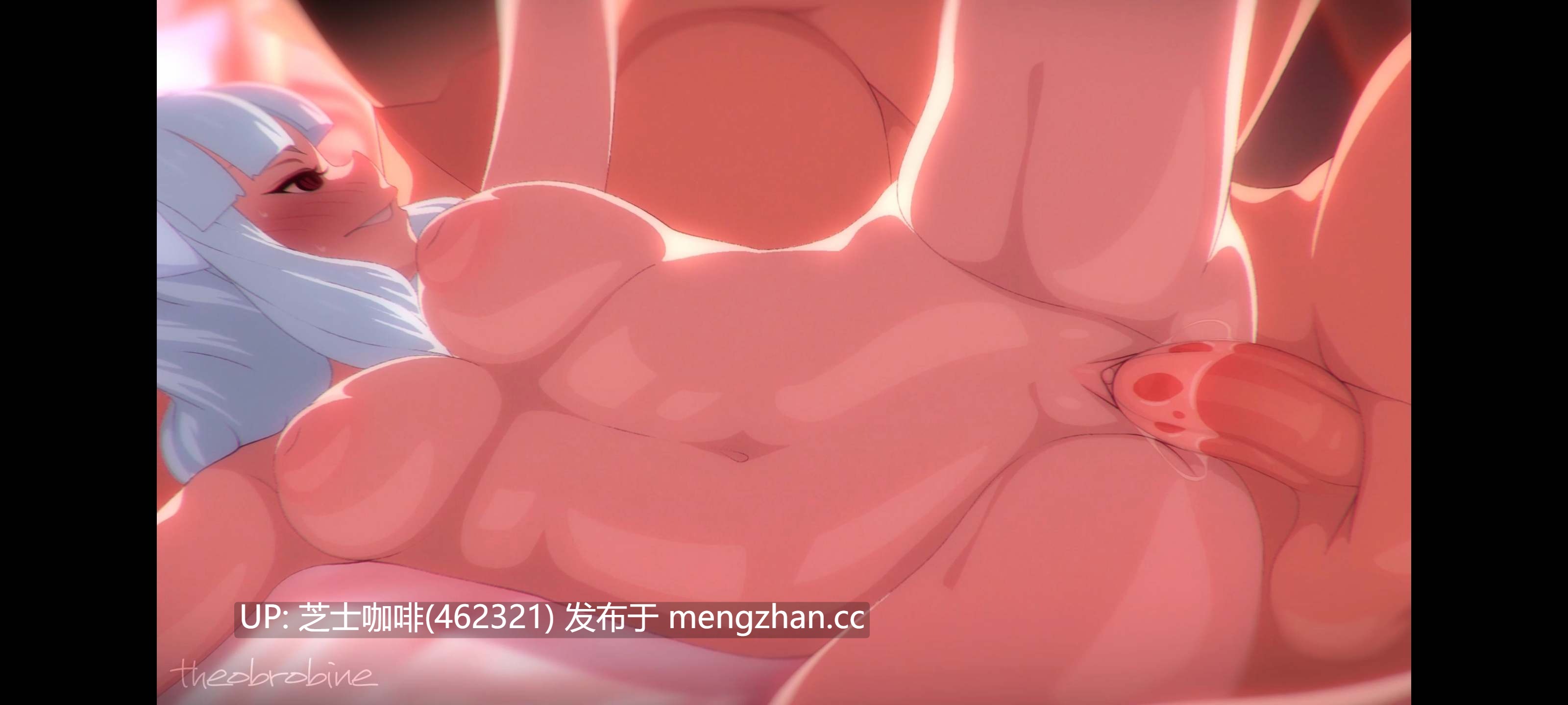 2D动画  巨乳白发少女