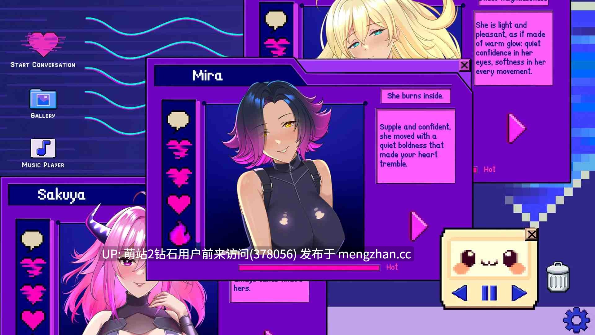[赛博风格动态色气2D少女][新作SLG中文]故障之心 Glitch Hearts 官中步兵版 [2.56GB]-第4张图片-萌站