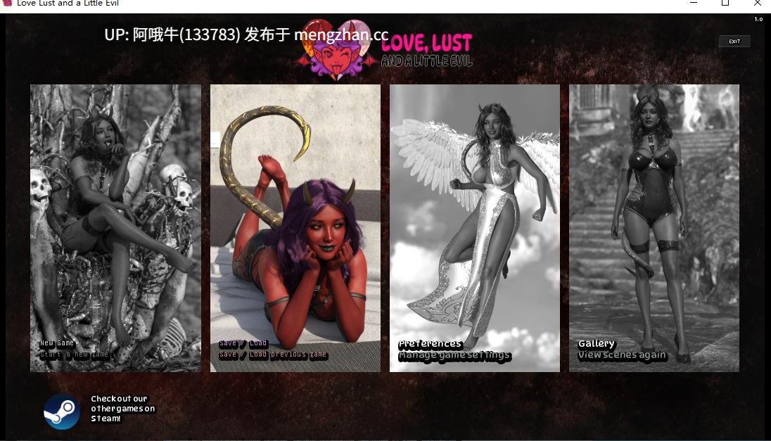【3DCG/怪物女孩/腐化/SLG/PC/机翻】爱、欲望与一点邪恶 Love Lust and a Little Evil [v1.0] [514M]【序号6155】