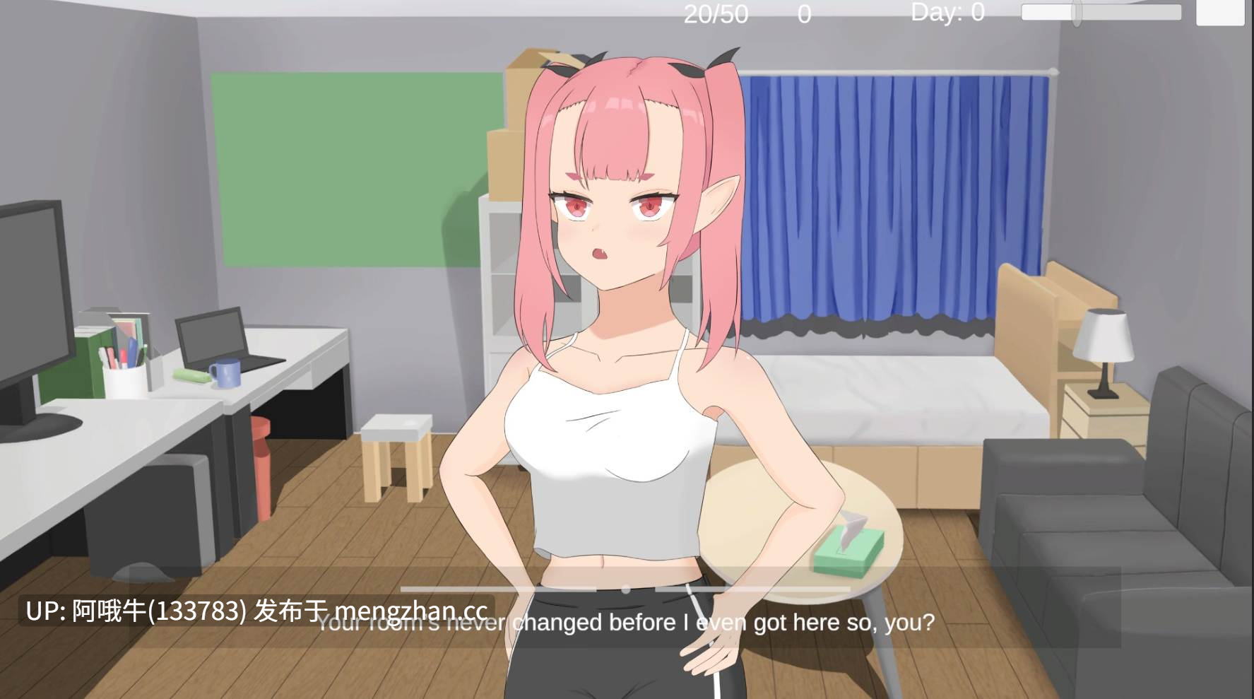 【SLG PC机翻 安卓生肉】和一个白吃白喝的魅魔一起生活！ Living with a Freeloading Succubus! [v0.8] [1.42G]【序号6171】-第4张图片-萌站