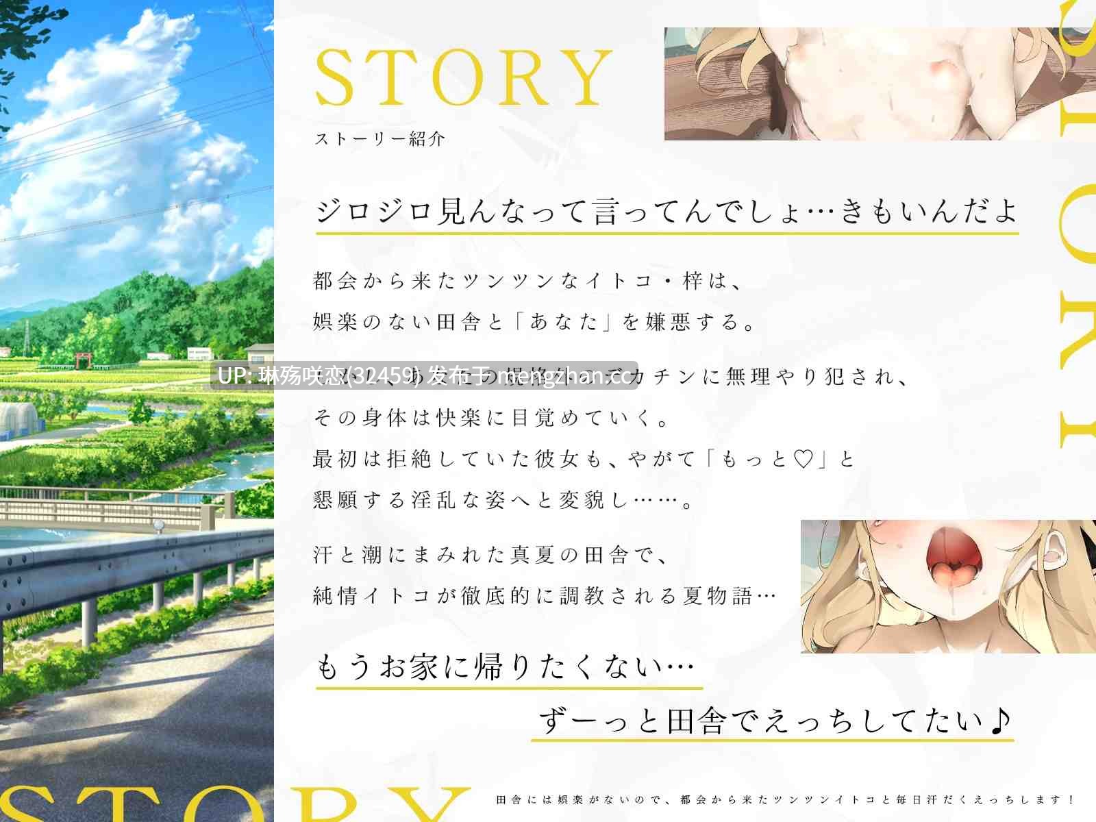 RJ01494873 【简体中文版】因为乡下缺乏娱乐活动，所以每天都和城里来的傲娇表妹汗流浃背地做爱！（KU100麦克风录音作品）-第3张图片-萌站