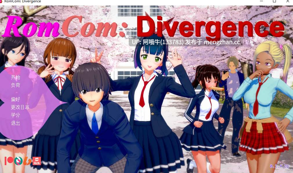 【3DCG/SLG/腐败/强奸/怀孕/后宫/PC机翻/安卓生肉】浪漫喜剧：分歧 RomCom Divergence [v0.1.4.2p] 【1.97G】【序号6882】-第2张图片-萌站