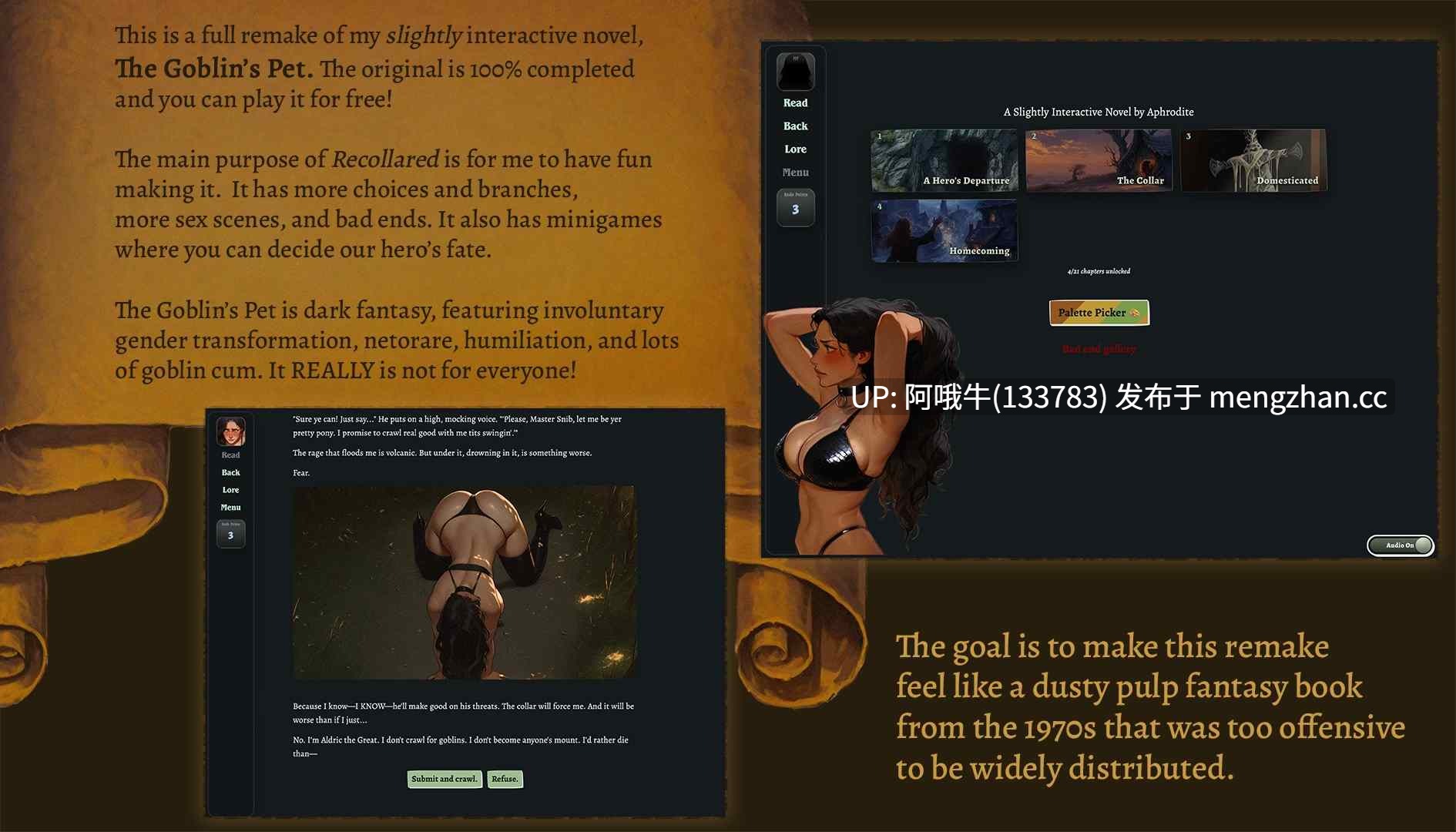 【html浏览器机翻/文字视觉小说/动态/PC】地精的宠物——重新项圈 The Goblin's Pet - Recollared [Ch3] [1.01G]【序号6937】-第2张图片-萌站