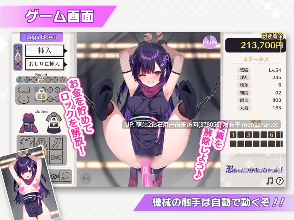 [双端PC+AZ][忍者捆绑动态互动调教] 小忍被抓住啦！忍ちゃんつかまっちゃった！  正式版 去码版+存档 [90M/bd]-第3张图片-萌站