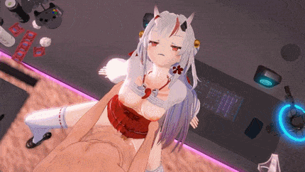 配信終わりのホロメンとそのままデスクでH