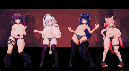 ［MMD］Helltaker - SvartLilja, Maon, Ichigo & Milltina