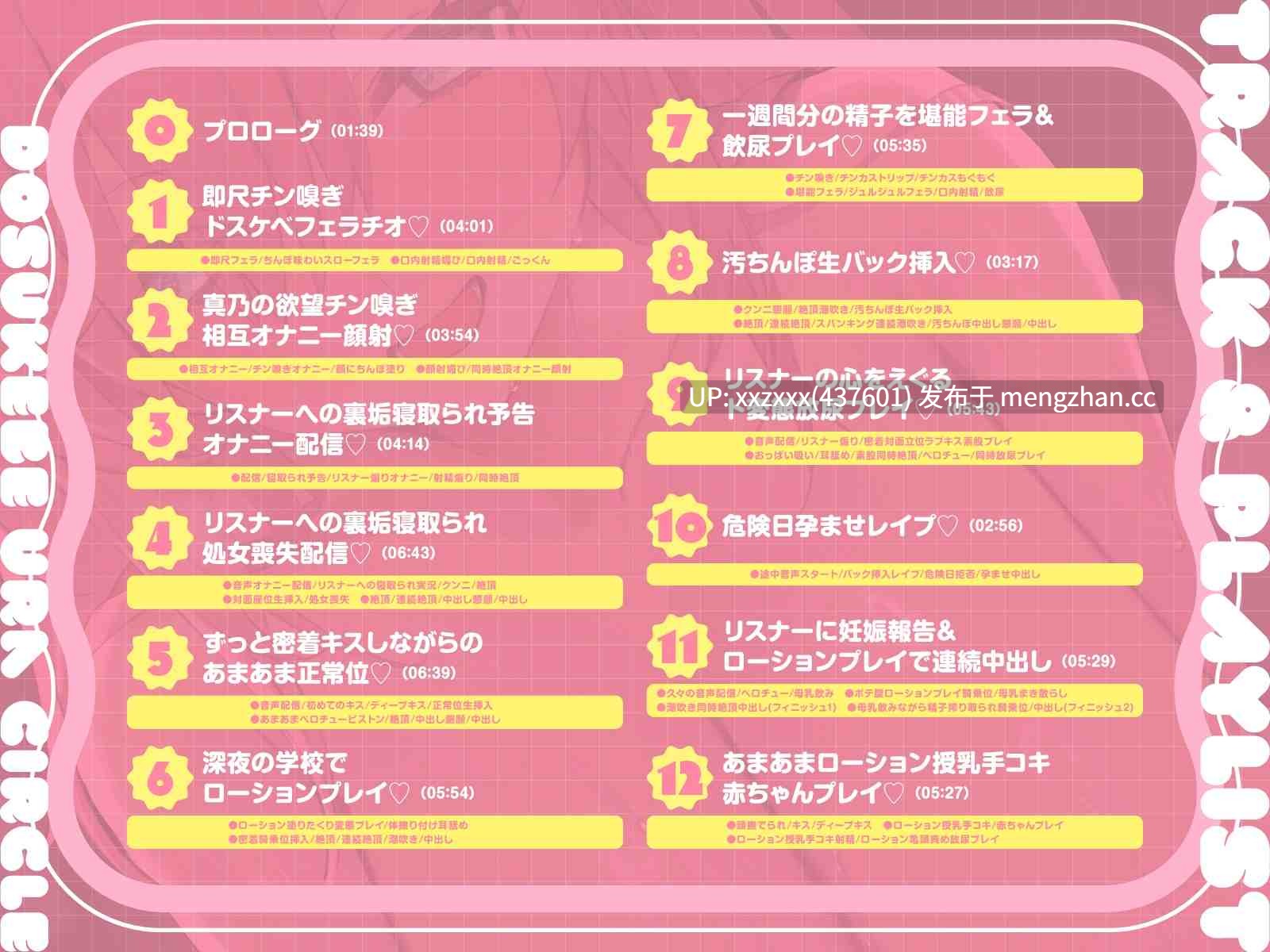 [RJ01580051] [陽向葵ゅか]【繁體中文版】【短時間速射Girls♡】超好色暗黑社團4～超人氣淫亂實況主♡真乃的短篇語音集～