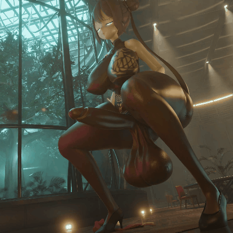 [3D动画][HoldingNuts]扶她妃咲不断的爱抚着他的吉尔
