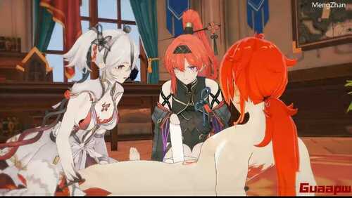 [3d动画]鸣潮吟霖yinlin椿camelia原神迪卢克diluc一起噢噢噢ohhh[百度/200mb]
