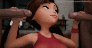 【口交 吞精 巨乳 双洞齐入 内射】Helen Parr - blowjob and creampie